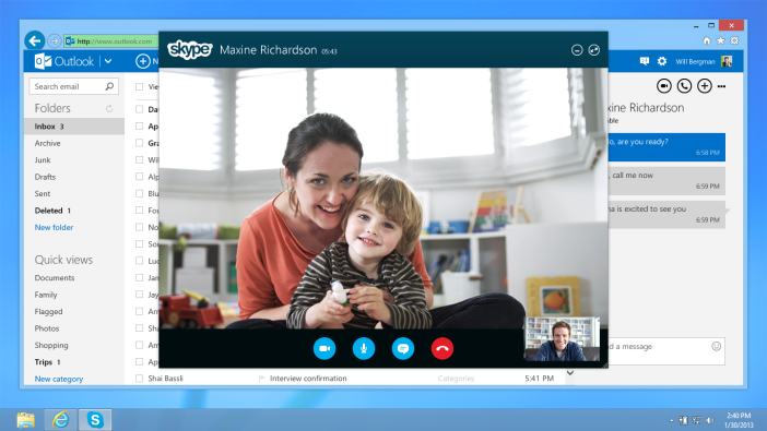 Skype dans outlook